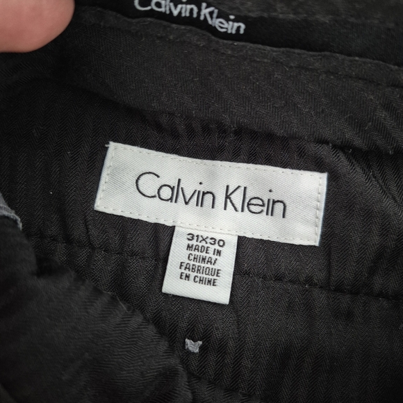Calvin Klein Men's Gray Buainess Casual Neutral Straight Leg Dress Pants 31x30 - Picture 4 of 6
